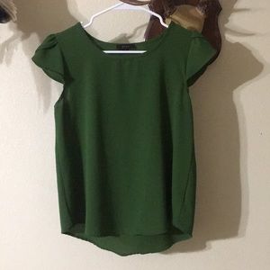 Green dressy blouse size small